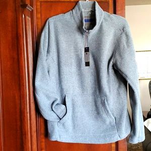 EFFECT GRAY POLAR FLEECE 1/4 ZIP JACKET SZ M Nice